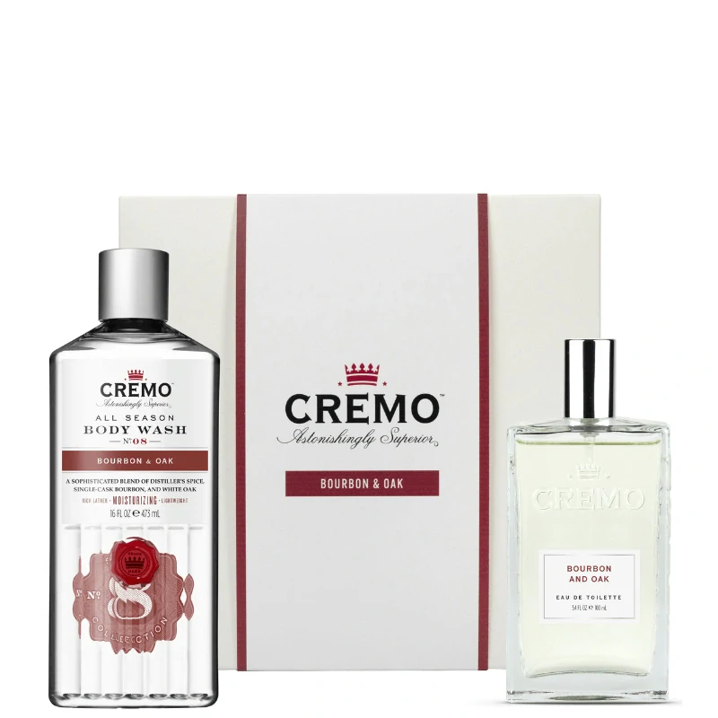 CREMO BOURBON & OAK Dárková sada Sprchový gel 473 ml + Toaletní voda 100 ml