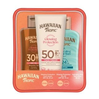 Hawaiian Tropic Face Cream SPF50 + Dry oil SPF 30 + After sun lotion cestovní set